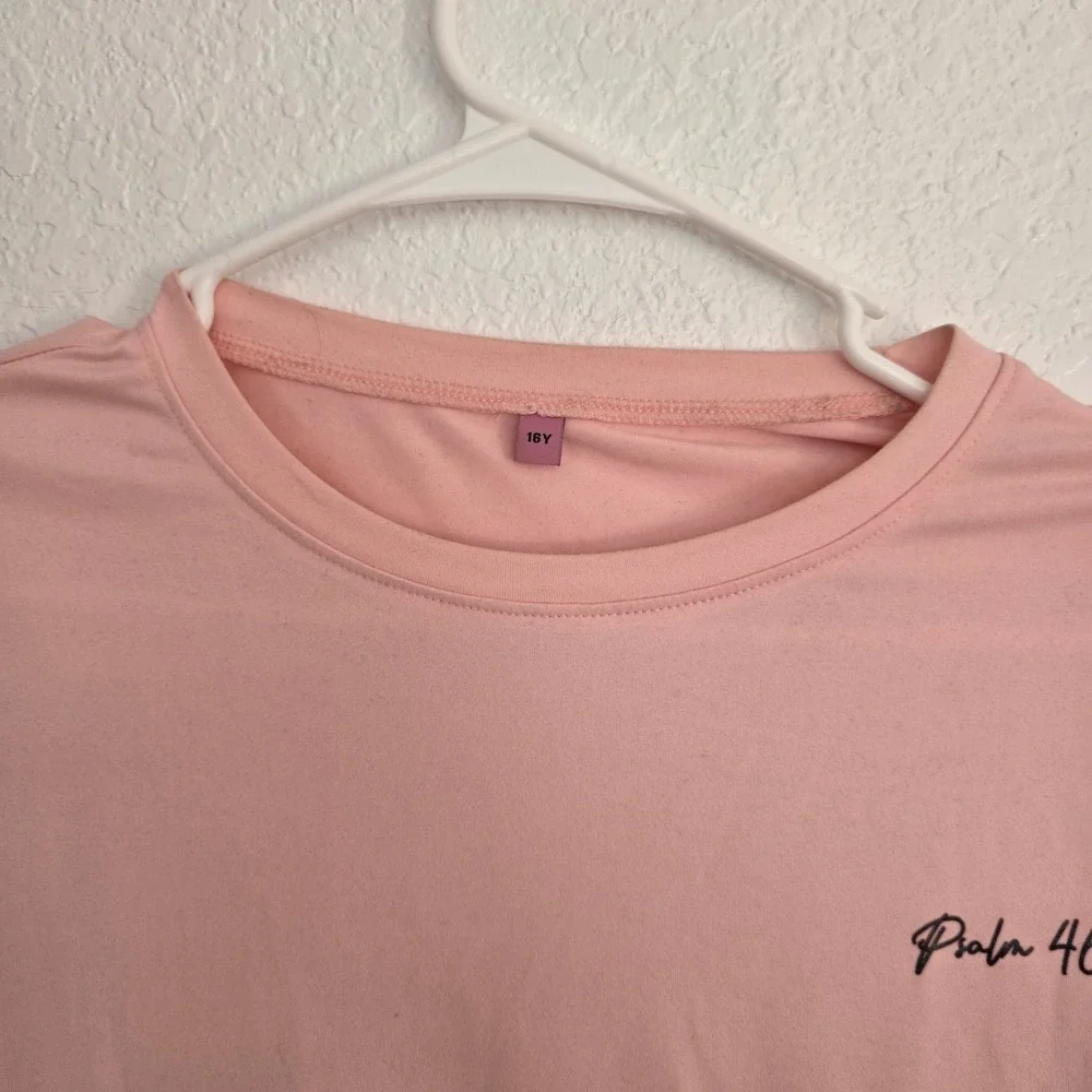 Youth Long Sleeve Graphic T Shirt‎ God Is Within Her Psalm 46 5 Pink 16Y